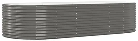 vidaXL Plantenbak 291x140x68 cm gepoedercoat staal grijs