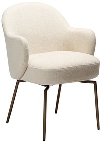 Dan-Form Bae Swivel Beige Boucle Eetkamerstoel Draaibaar