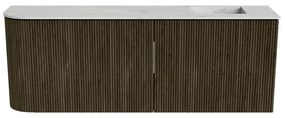 Mondiaz Joya DLux 110cm toiletmeubel ronding links shadow met wastafel faye rechts zonder kraangat opalo
