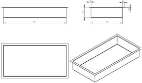 Mueller inbouwnis 30x60x10cm mat wit