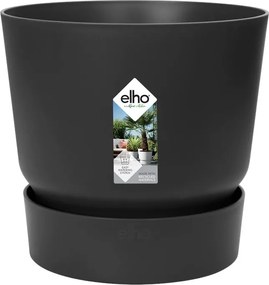 elho bloempot Greenville Round 25 - Living black (Zwart) - Diameter 24 x H 23 cm