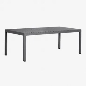 Tuin Tafel Rechthoekig 210x100 Cm In Aluminium Marti Grijs – Grafiet - Sklum