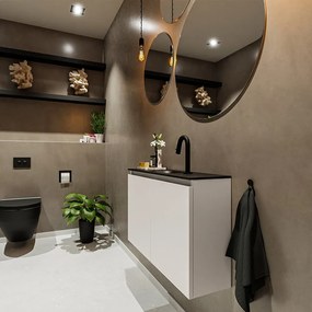 Mondiaz Ture 80cm toiletmeubel linen met wastafel urban midden 1 kraangat