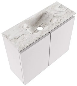 Mondiaz Ture DLux toiletmeubel 60cm cale met wastafel glace midden zonder kraangat