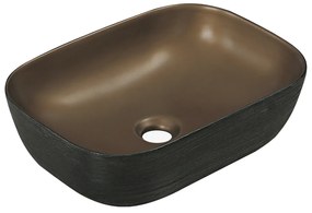 Kerra KR78 waskom rechthoekig bruin en zwart 46x33x13.5cm