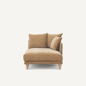 Longchair stonewashed fluweel, Lazare