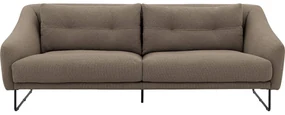 Goossens Excellent Bank Gs-2105 bruin, stof, 3-zits, elegant chic