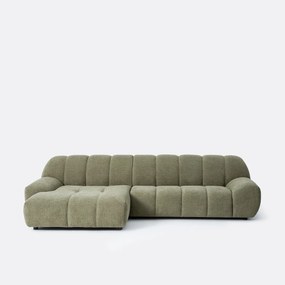 Hoekbank links, reliëfstof, Nuria