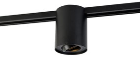 Moderne 1-fase railSpot / Opbouwspot / Plafondspot zwart - Iconic Rondoo Up Modern GU10 Binnenverlichting Lamp