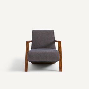 Fauteuil in wol en polyester Sanami