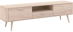 Goossens Tv Dressoir Bjarte, 2 deuren 1 lade 1 open vak 42 cm diep 180 cm breed