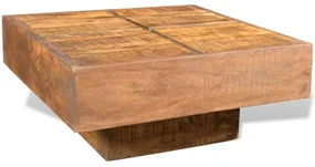 vidaXL Salontafel vierkant massief mangohout bruin