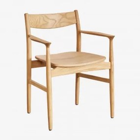 Pack Van 2 Eikenhouten Eetkamerstoelen Mireita Natuurlijk Hout - Sklum