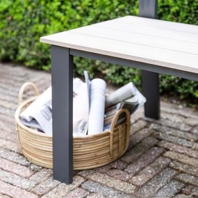 Garden Impressions Ellen parkbank donker grijs - light teak Vironwood