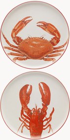 Dinerborden Crabes, 4-delig