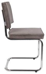 Zuiver Ridge Rib Retro Stoel Ribstof Grijs