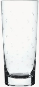 Mondgeblazen kristallen longdrinkglazen Stars, 4-delig