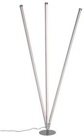 Moderne vloerlamp chroom incl. LED 3-staps dimbaar - Line-up