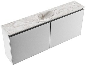 Mondiaz Ture DLux toiletmeubel 120cm plata met wastafel glace midden met kraangat