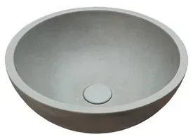 Ideavit Beton vrijstaande wastafel - 36x14.5cm - rond - met klikwaste - antikras - waterdicht - kleur D5 290333-D5