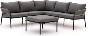 Hoek loungeset Bellagio  | 5 personen | Loungeset Grijs | Hoekbank Aluminium | 221x221cm | Kees Smit Tuinmeubelen