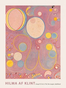 Kunstreproductie The Very First Abstract Collection, The 10 Largest (No.8 in Purple) - Hilma af Klint