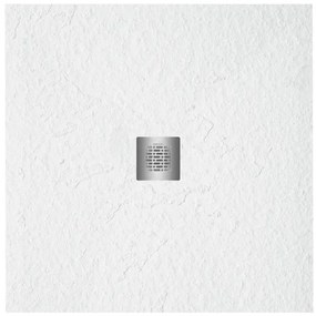 ZEZA Grade Douchebak - 70x70cm - antislip - antibacterieel - mineraalmarmer - vierkant - mat wit 400000000000019989