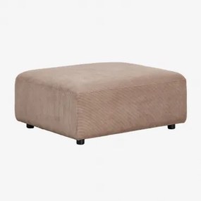 Gestoffeerde Poef Fogler Corduroy Kameelbruin - Sklum