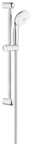 GROHE New Tempesta 100 Glijstangset - 60cm - ronde handdouche - 4 straalsoorten - gladde doucheslang - chroom/wit 27645001