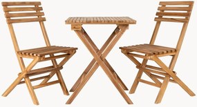 Tuin-teakhouten zitgroep Café, inklapbaar, 3-delig