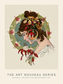 Ilustratie Confidence (Beautiful Gypsy Woman / Golden) - Alphonse Mucha, (30 x 40 cm)