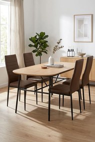 Set 4 Lauter Kunstlederen Stoelen