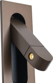 Set van 2 moderne wandlampen donkerbrons incl. LED en USB-C poort - Hilton