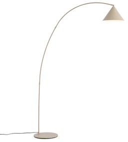 Retro vloerlamp beige met witte binnenkant - Triangolo