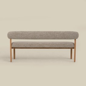 Eetkamerbank Eiken Met Grove Stof 180 Cm