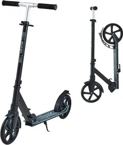 VEVOR Step (2 wielen) voor kinderen vanaf 8 jaar, stadsstep, kinderstep, straatstep met in hoogte verstelbaar stuur, antislip deck en opvouwbaar frame, step tot 100 kg, zwart