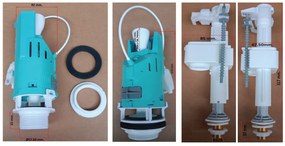 SaniGoods dubbele spoelmechanisme met kabel
