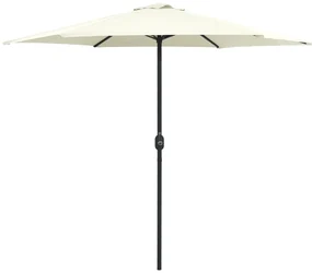 vidaXL Parasol met aluminium paal 270x246 cm zandwit