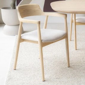 Houten Stoel Met Armleuningen Naturel