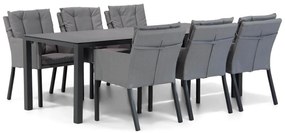 Tuinset 6 personen 220 cm Textileen Grijs Lifestyle Garden Furniture Parma/Pallazo