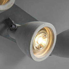 Industriële spot grijs beton 3-lichts - Creto