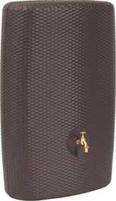 Garantia sunda Wicker - Regenton muurmodel - 40x80x118cm - met messing kraantje - 300 liter