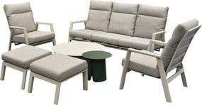 Barolo stoel bank loungeset 7 delig verstelbaar latte