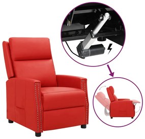 vidaXL Sta-opstoel verstelbaar kunstleer rood