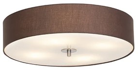 Landelijke plafondlamp bruin 50 cm - Drum