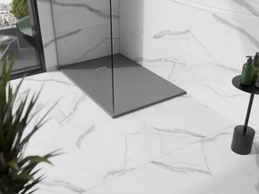 Mexen Stone+ rechthoekige composiet douchebak 120 x 100 cm, grijs-beton - 44611012