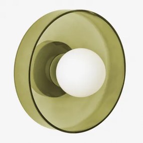 Jaxal Wandlamp Van Glas En Roestvrij Staal Cactus Groen & Ø25 Cm - Sklum