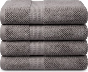 Handdoek Popcorn Collectie – 4 stuks – 50×90 – grijs