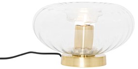 Art Deco tafellamp goud met glas - Ayesha