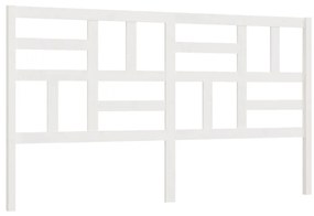 vidaXL Hoofdbord 186x4x104 cm massief grenenhout wit